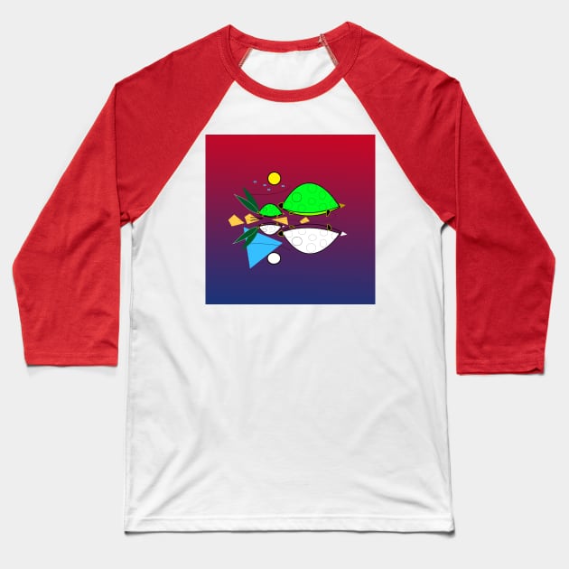 turtles and the sea 1 Baseball T-Shirt by momomoma